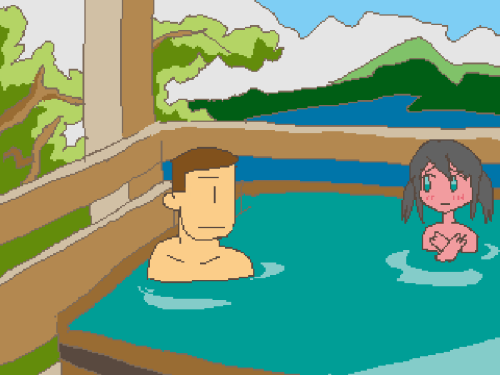 スーパー混浴温泉 おもしろいゲームセンター 資金を稼いで混浴温泉に入るゲーム